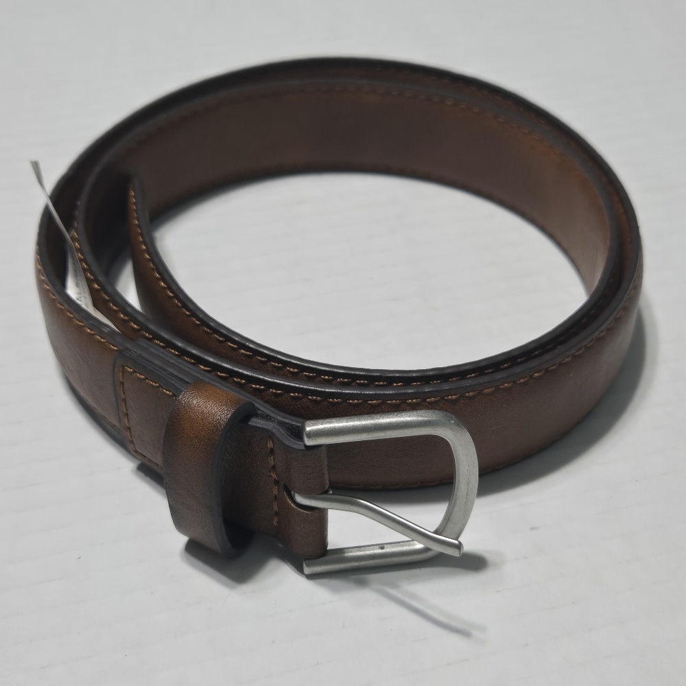 Kids's Brown Leather Belt, XL